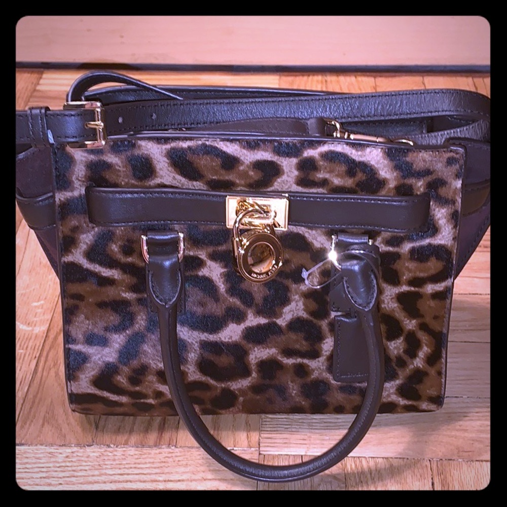 Michael Kors Hamilton Leopard Traveler Brand New ✨